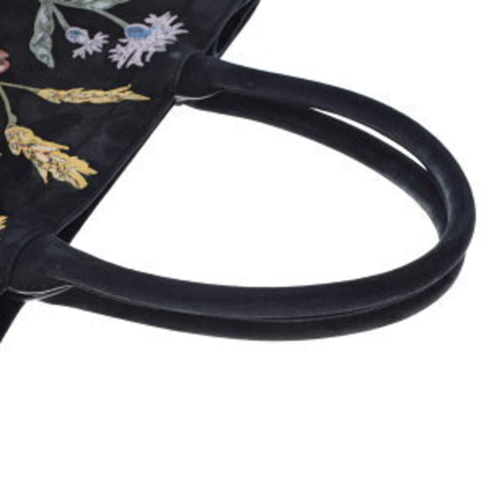Christian Dior Book Tote Black Multicolor Suede Bag - Picture 4 of 9